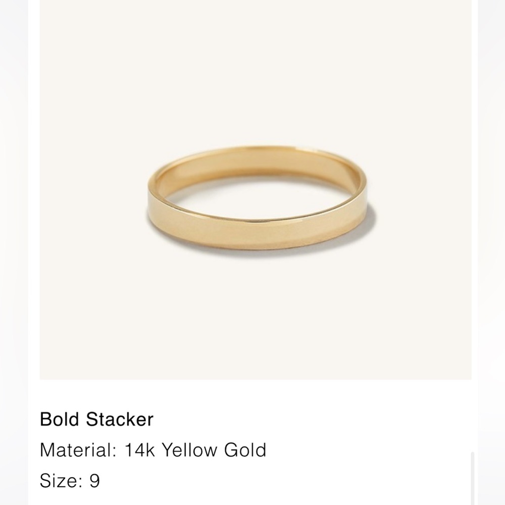 Mejuri Bold Stacker Ring size 9